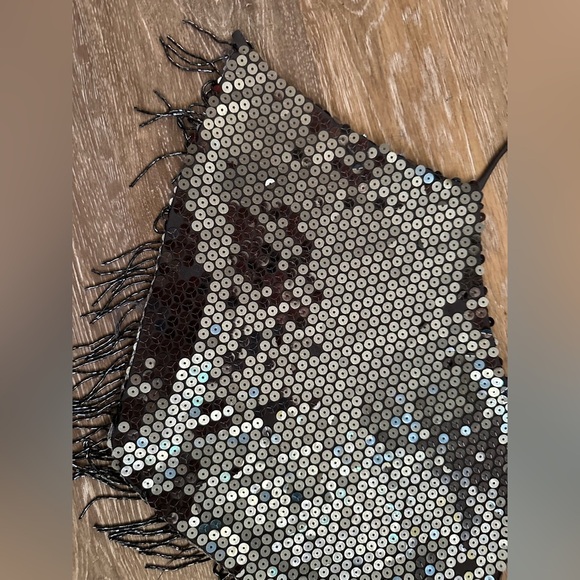 Silver Sequin Fringe Top KOREA - Picture 6 of 8